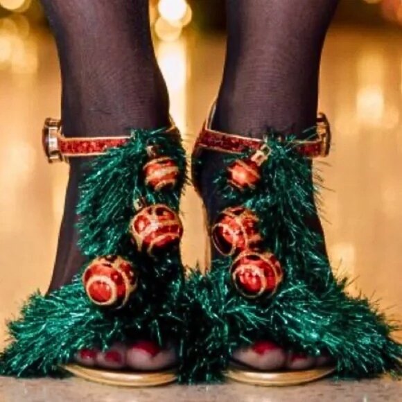 Dolce & Gabbana SZ 8/38 Christmas Holiday Sandal Heels - Picture 14 of 16